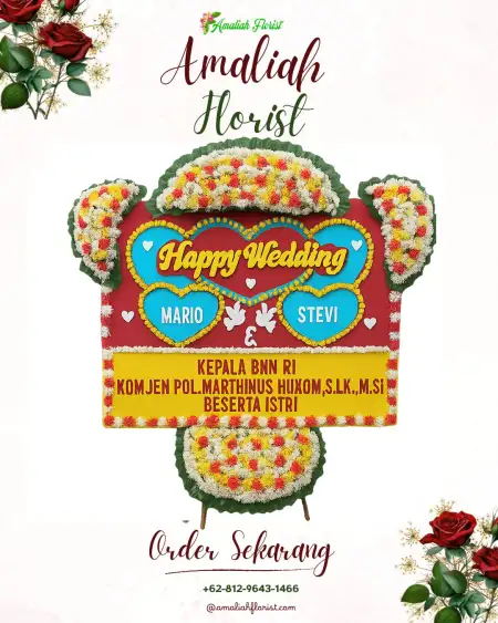 Papan Bunga Pernikahan Kalimulya